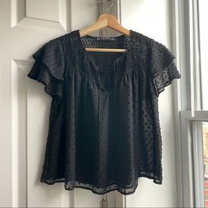 zara ruffle top